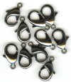 10 22mm Gunmetal Plated Lobster Claw Clasps